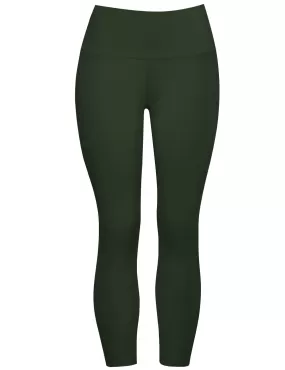 22 High Waist Crop Tight Capris olivegray_yogastudio