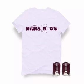 Air Jordan 12 Bordeaux white T shirt (Kicks R Us)