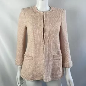 Alice  Olivia Pink Tweed 3/4 Jacket