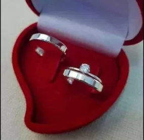 Amarah White Gold Wedding Rings Trio