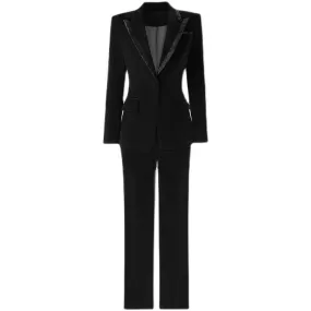 Black Velvet Pantsuit