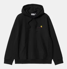 Carhartt WIP Hooded American Script Sweatshirt in Black