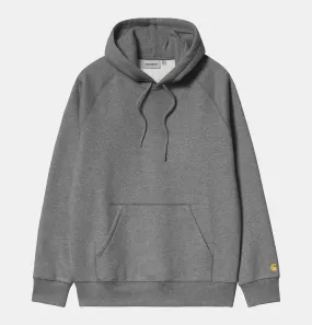 Carhartt WIP Hooded Chase Sweatshirt in Dark Grey Heather