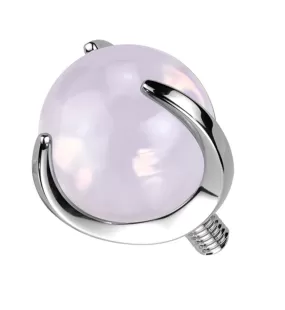 Claw Pink Opalite Titanium Internally Threaded Top