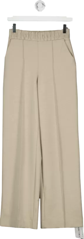 H&M Beige Pin Tuck Trousers UK XS