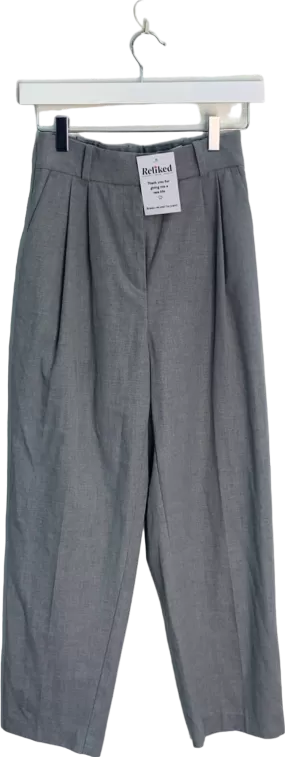 H&M Grey Pleated Trousers UK Size 6