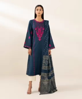 Jacquard Dupatta with Tassels