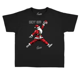 Kids Cool Grey 11 Shirt - Air Santa - Black