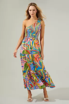 Layla Smocked One Shoulder Maxi Dress