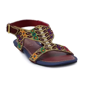 Maroon Ethnic Sandal 050176