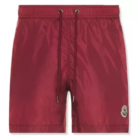 Moncler Burgundy Swim Shorts