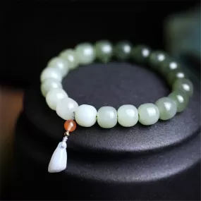 Natural Multi-treasure Gradient Hetian Jade Bead Bracelet