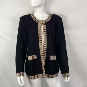 NWTMisook Black w Gold Trim Jacket