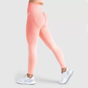 Ombre Scrunch Seamless Leggings - Coral