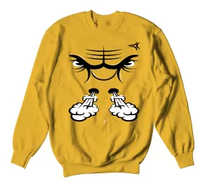 Retro 9 University Gold Sweater -Bullface - Gold