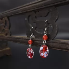 Retro Ethnic Glass Earrings