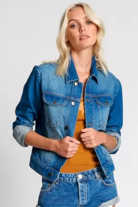 Riviera Retro Abrasion Denim Jacket