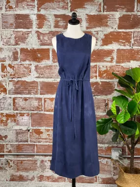 Sandwash Tie Waist Dress In Navy