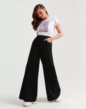 Super Wide Leg Jeans Jet Black