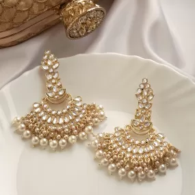 Teejh Adhira Pearl and Polki Maang Earring