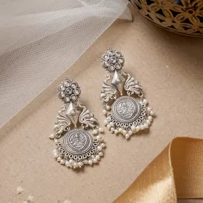 Teejh Leela Silver Oxidised Earrings