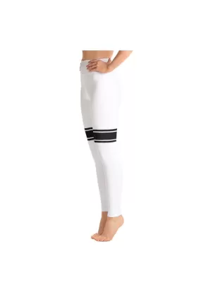 White Banded Yoga Leggings