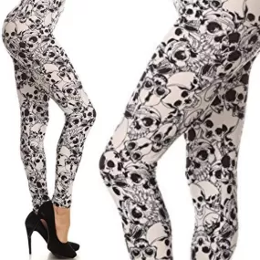 Wicked Soft MetalliSkull OS Leggings