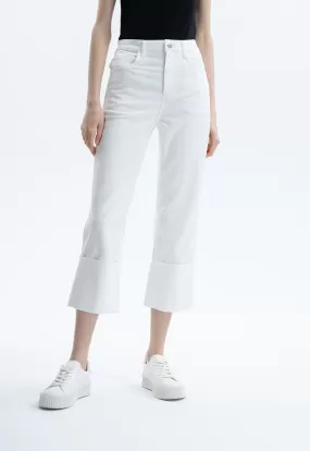 Wide Folded Solid Pants